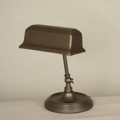 Classic Hooded Vintage Desk Lamp in Bronze