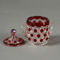 Vintage Cranberry Glass Bowl