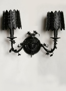 intage Hand Made Noir Rose Wall Sconces