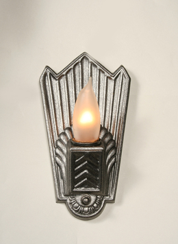 Art Deco Cast Wall Sconce With Shell Back, c. 1930