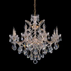 Nine Light Gold Up Chandelier by Crystorama