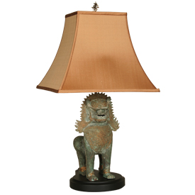lamp with lion base