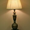 Asian Style Brass Lamp w/ Verde Finish c. 1960 - Image 3