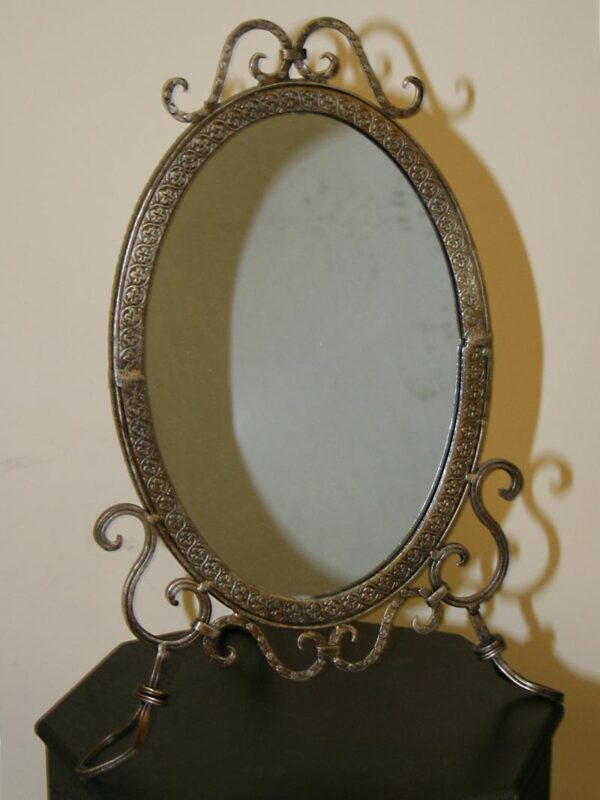 Oval Arts & Crafts Easel Back Mirror, c. 1920 - Image 2