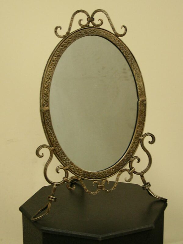 Oval Arts & Crafts Easel Back Mirror, c. 1920 - Image 3