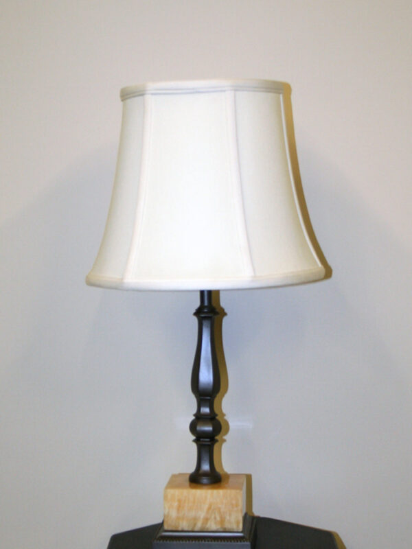 Petite Table Lamp w/ Marble Base & Antique Bronze Painted Finish, c. 1950